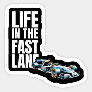 Formula Racing In The Fast Lane Sticker